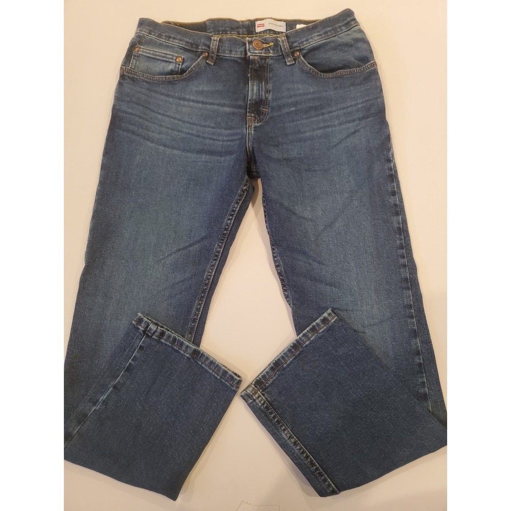 Wrangler Slim Straight Jeans Mens 31x30 Medium‎ Wash Denim 1092SSWJS